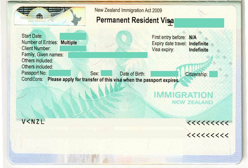 Permanent Resident Visa New Zealand