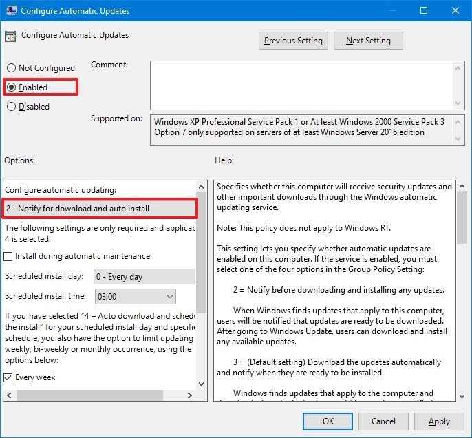 Bakken Aanhoudend Boodschapper Disable Windows 10 automatic updates using Group Policy | Saputra