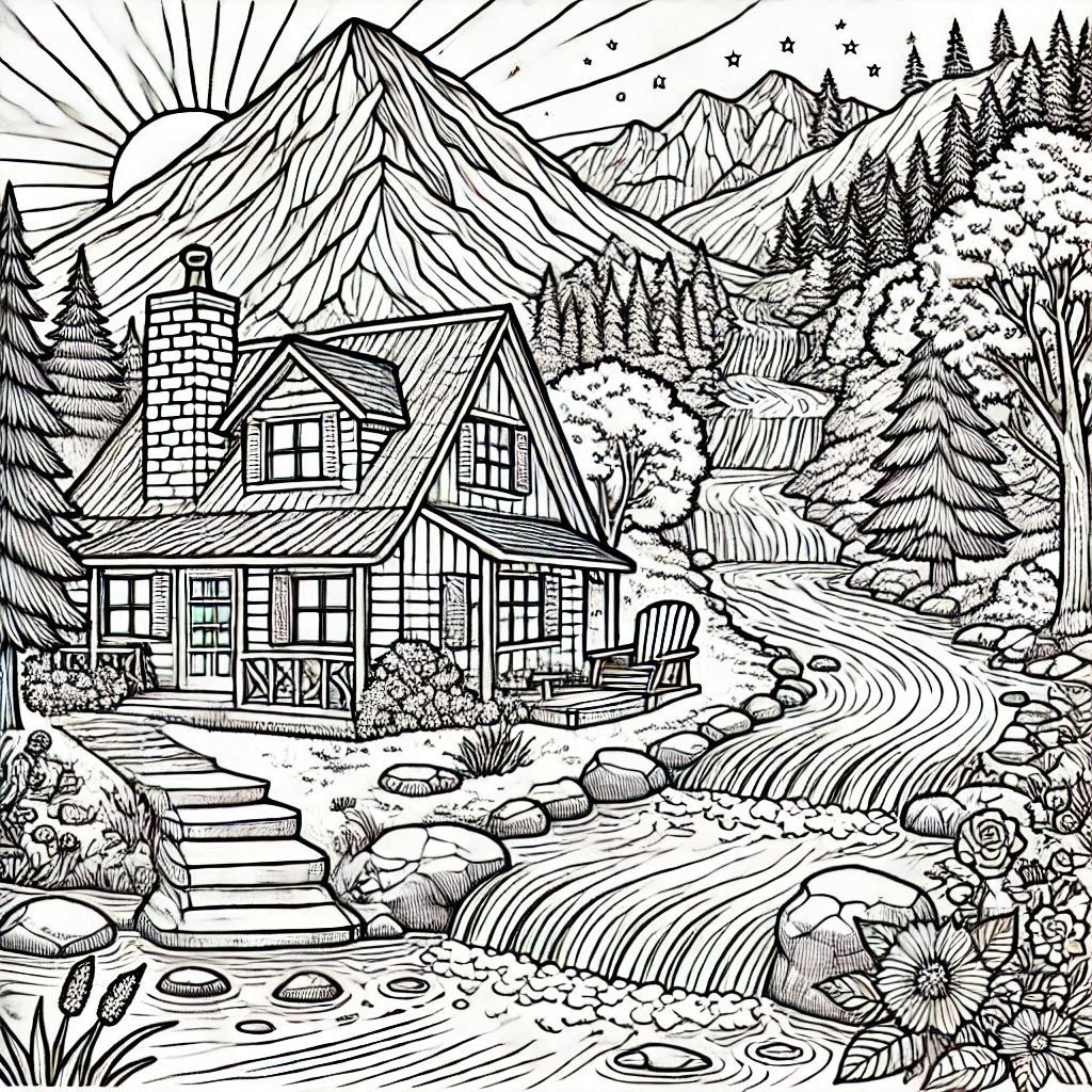 Cottage-and-Mountain-Coloring-Page.jpg